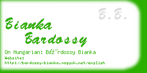 bianka bardossy business card